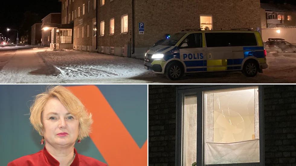 "Vi behöver motarbeta det allt hårdare klimatet" säger socialchef Anna-Lena Andersson, här intill bild av fönsterkross på individ-och familjeomsorgen i Kalix.