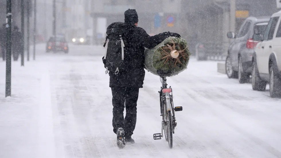 Även i södra Sverige finns chans till snö framåt jul. Arkivbild från Malmö.