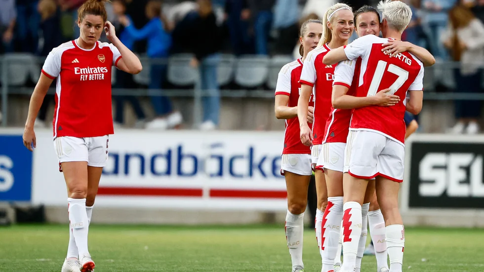 Amanda Ilestedt och hennes Arsenal vann Londonderbyt. Arkivbild.