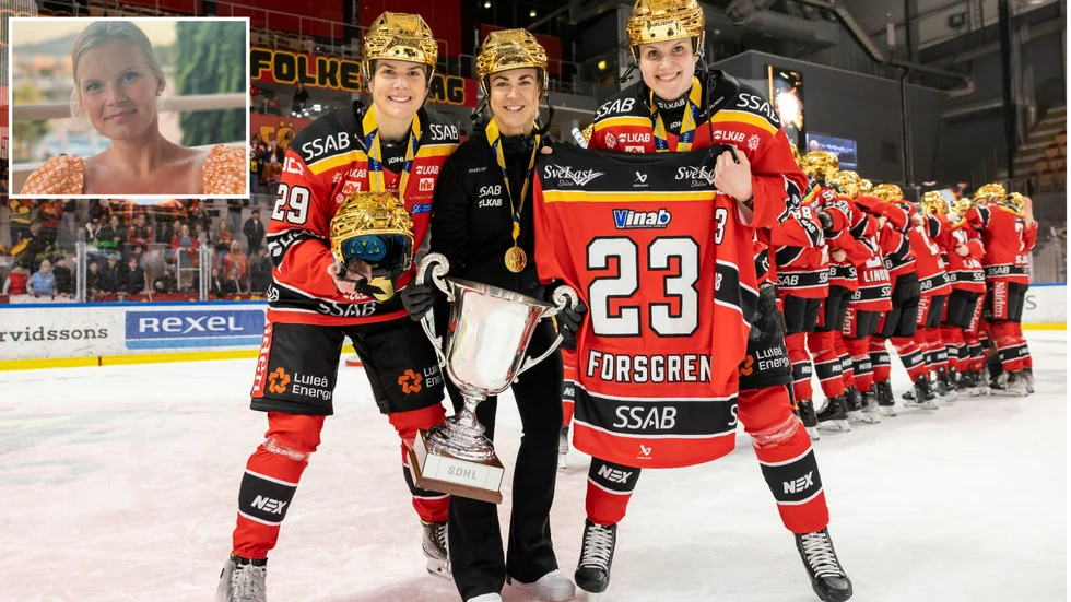 Emma Nordin, Johanna Olofsson och Johanna Fällman hyllade Pernilla Forsgren efter SM-guldet i våras. Nu gör Forsgren comeback.