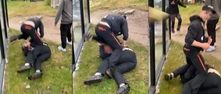 Åtta fall av brutal misshandel • Knäade liggande man • Fängslas