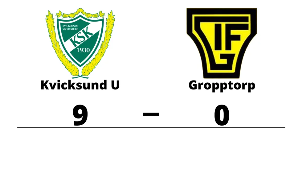 Kvicksunds SK U vann mot Gropptorps IF