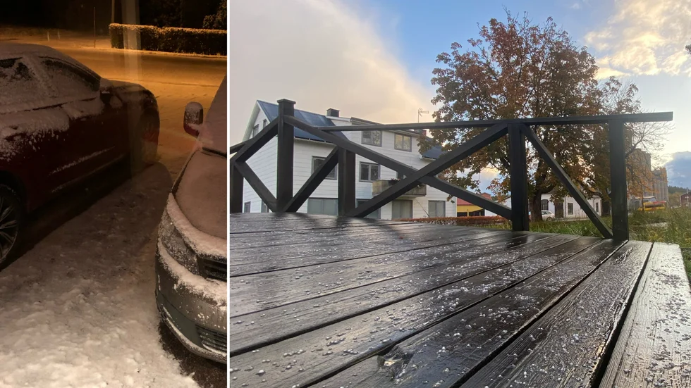I natt föll det snö men i dag finns inte mycket kvar.