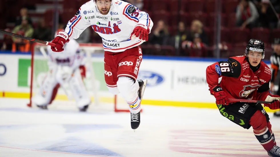 Timrås Albin Lundin fick sin tre matcher långa avstängning hävd av Riksidrottsnämnden och var på isen när medelpadingarna slog Malmö på bortais med 4–1.