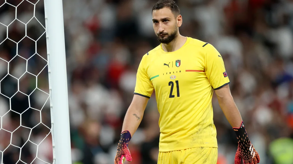 Donnarumma, här i den italienska landslagströjan under EM 2021. Arkivbild.
