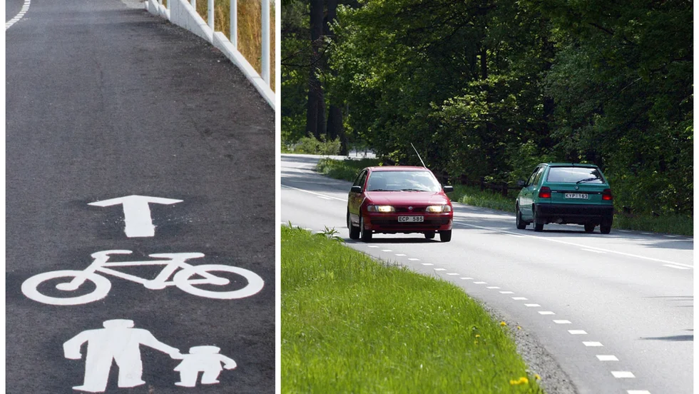 Ännu är inte den beslutade cykelvägen längs väg 255 påbörjad.