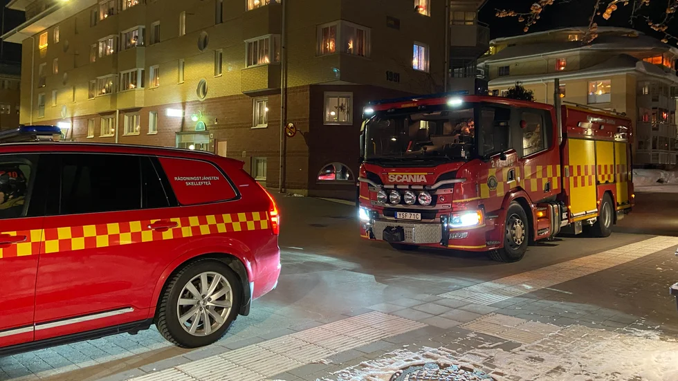 Räddningstjänsten larmades till platsen.