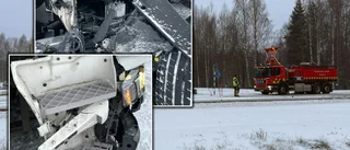 Lastbil i krock med personbil – misstanke om brott