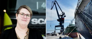 Förare fick last genom hytten: "Tacksam att det gick så bra"