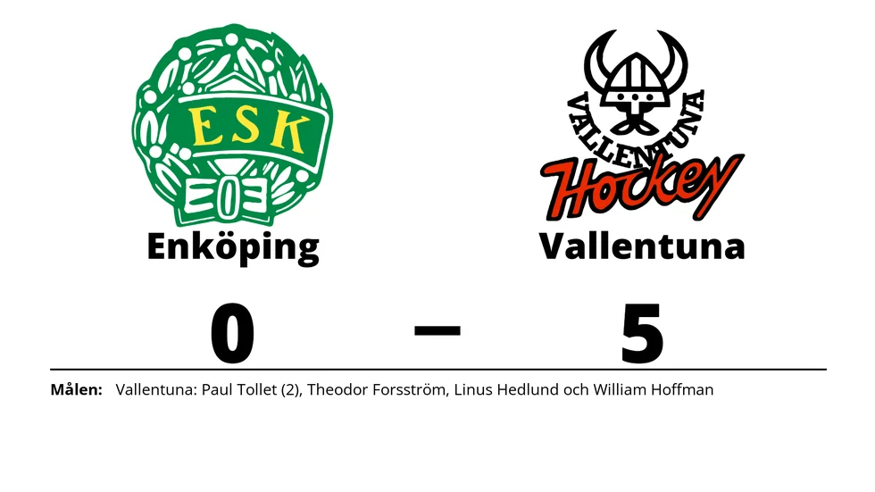 Enköpings SK HK förlorade mot Vallentuna Hockey