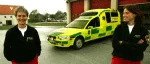 Ambulansen har blivit gul och grön