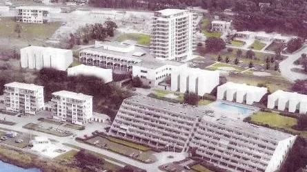 Snäck i förvandling. Planerna för nya Snäck innefattar inte bara det omdiskuterade höghuset, utan även andra flervåningshus samt en amfiteater.Skiss: White arkitekter