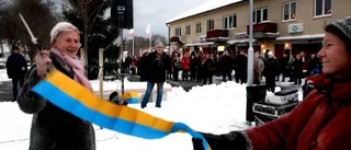 Lena Celion invigde Slite torg och centrum