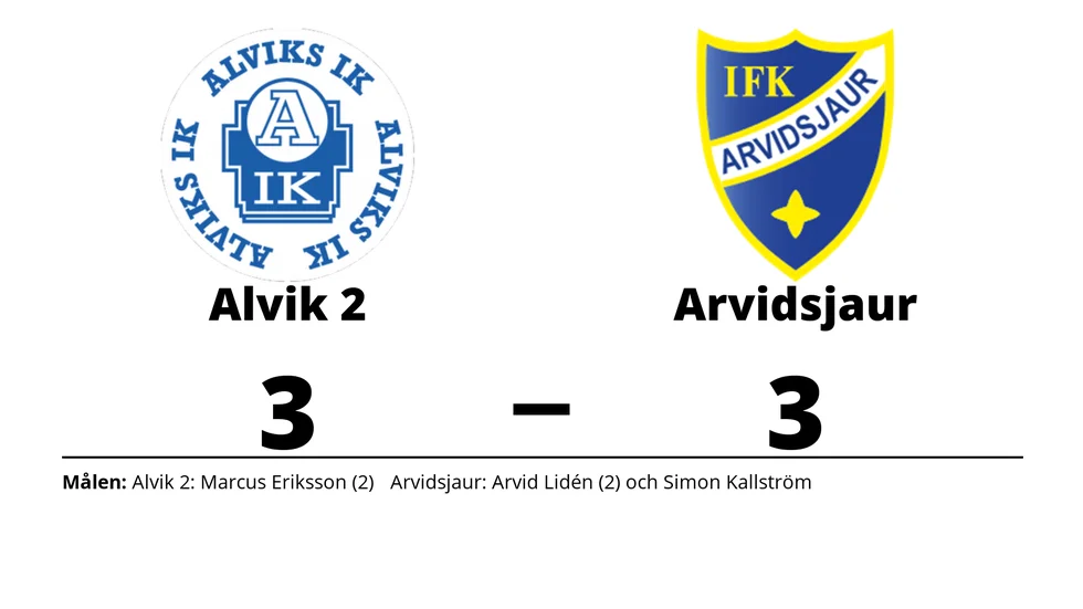 Alviks IK 2 spelade lika mot IFK Arvidsjaur FK