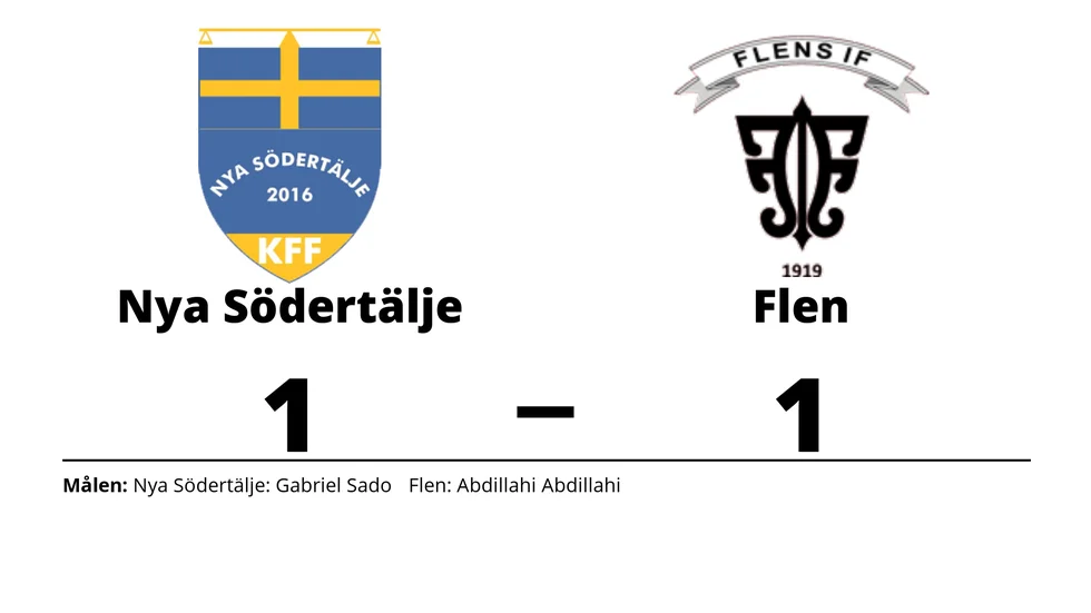 Nya Södertälje KFF spelade lika mot Flens IF