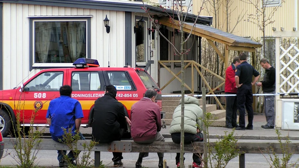Dagen efter branden i restaurang Sunrise i Skänninge. Bild: AGNETA C HAGELIN