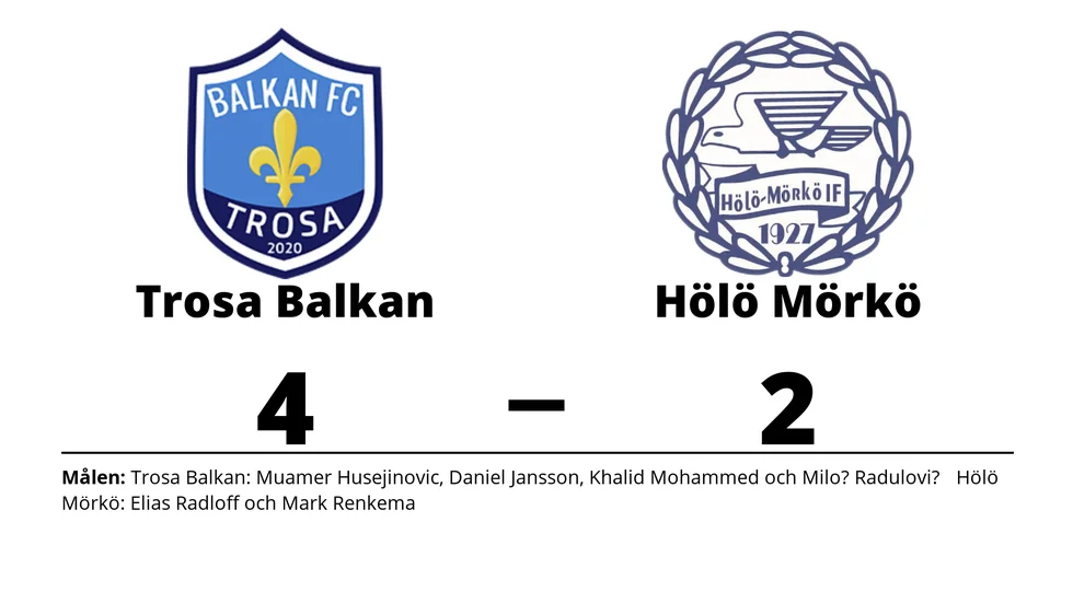 Trosa Balkan FC vann mot Hölö Mörkö IF