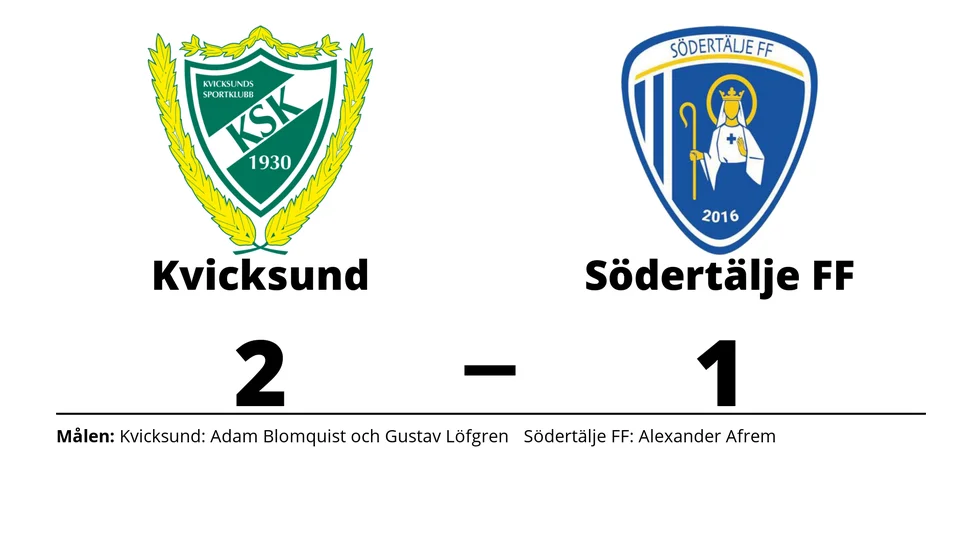 Kvicksunds SK vann mot Södertälje FF