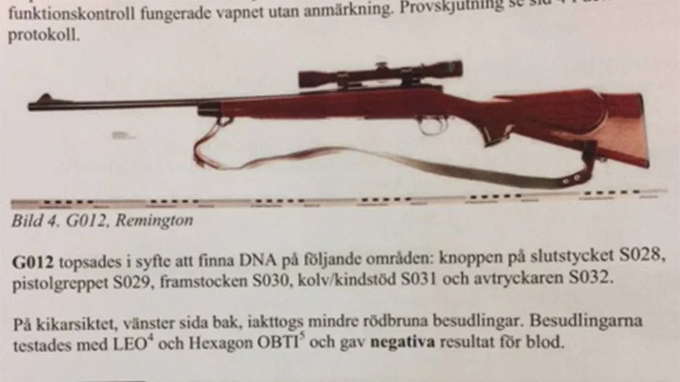 Det var med det här geväret som den 20-årige mannen sköt mannen i 45-årsåldern.