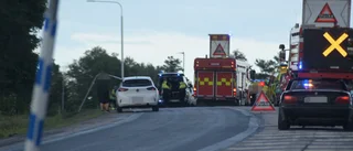Trafikolycka orsakade totalstopp – en till sjukhus