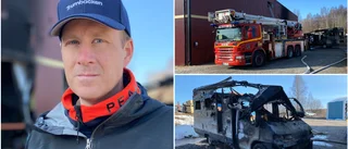 Branden på Pitholm efterbevakas