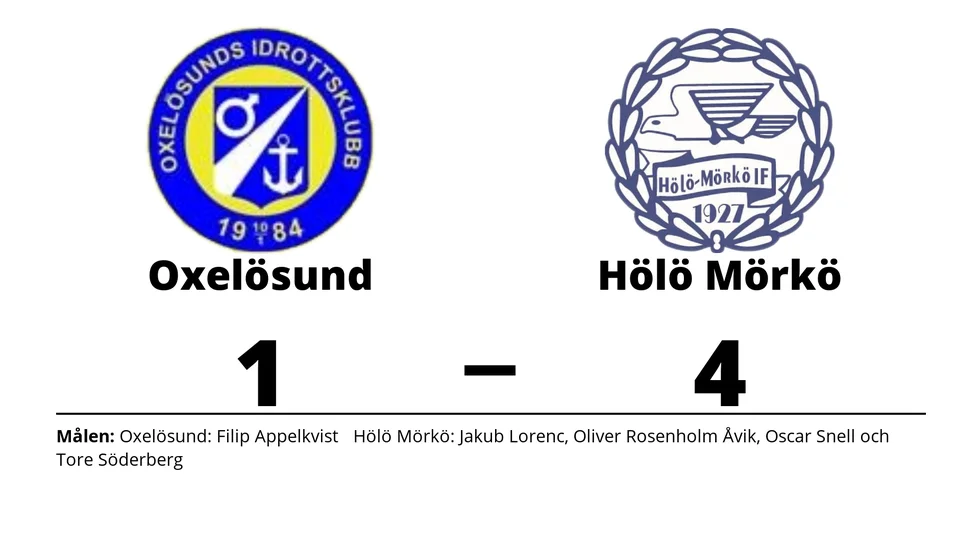 Oxelösunds IK förlorade mot Hölö Mörkö IF