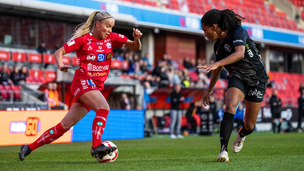 Stina Lennartsson i matchen mot Växjö.
