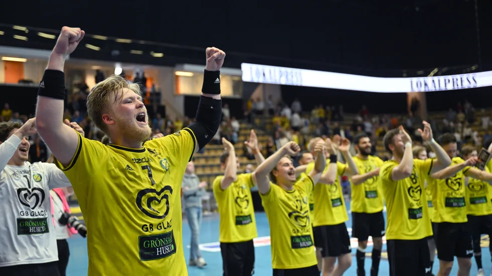 Sävehof firar finalplatsen.