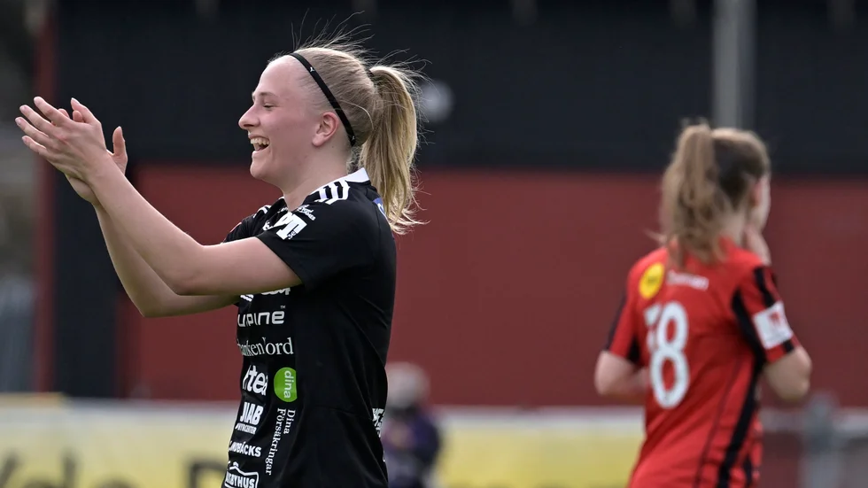 Inhopparen Tuva Skoog gjorde ett av målen när Piteå vände till seger mot jumbon Kalmar. Arkivbild.