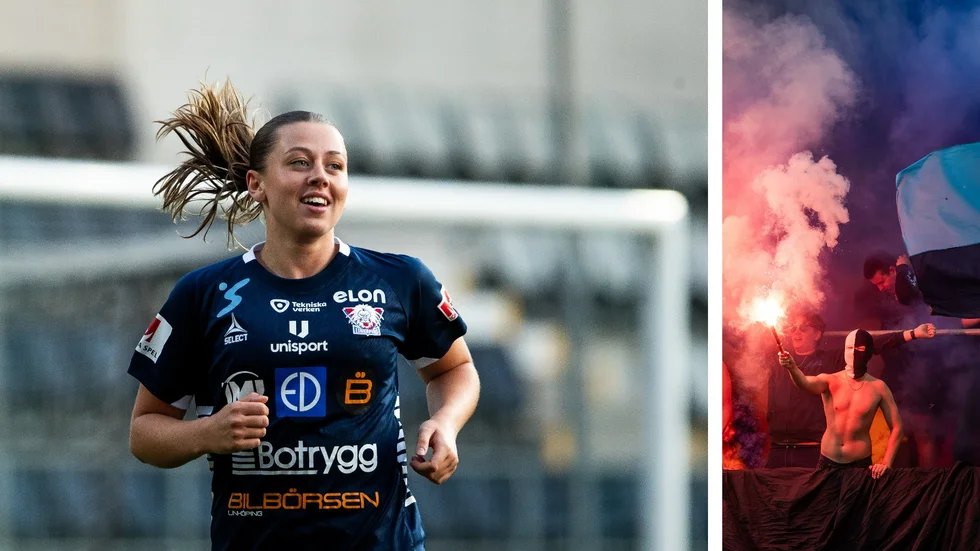 Cornelia Kapocs och hennes Linköpings FC blev inte alls särskilt påverkade av Djurgårdarnas bengaler och efterföljande brandlarm.