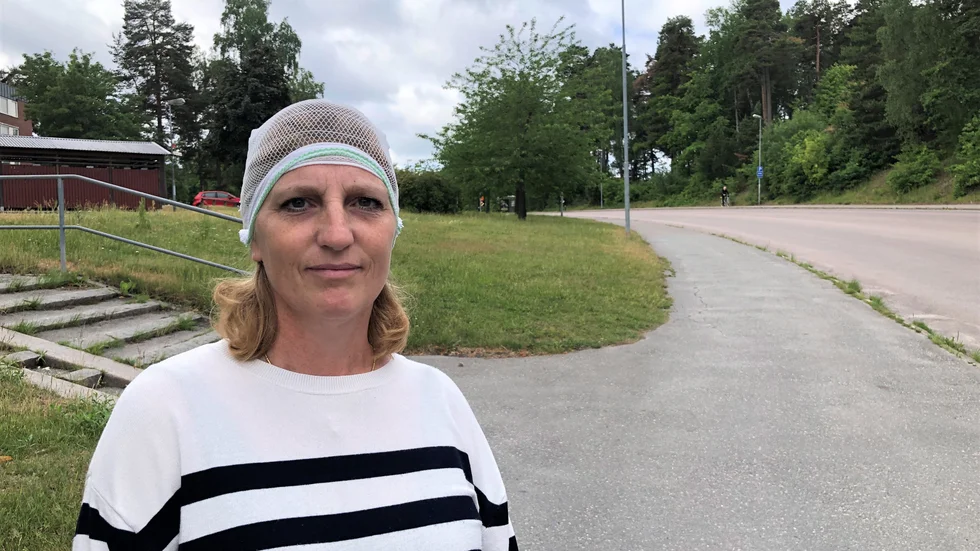 Anneli Åkervall Salcedo fick sy sex stygn efter olyckan.  