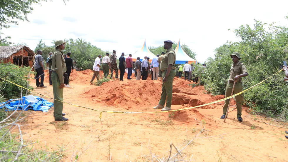 Gravarna har hittats i Shakaholaskogen i östra Kenya, och katastrofen kallas därför för "Shakahola Forest Massacre". Arkivbild.