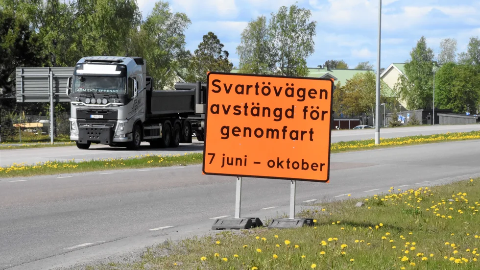 I dag stänga Svartövägen av för vägarbete som kommer hålla på till oktober.