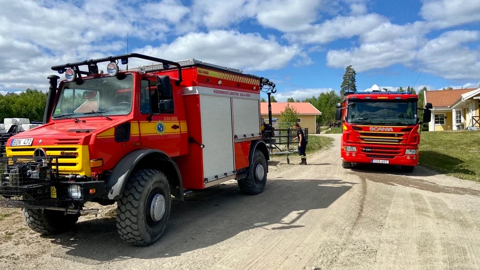En skogsbrand härjade på fredagen i ett område norr om Morgongåva.