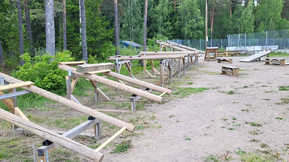 Det vandaliserade utegymmet i Grillby har reparerats och kan åter tas i bruk.