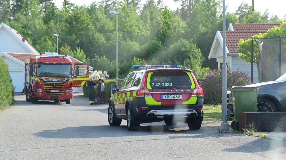Larm om brand i Linghem. 