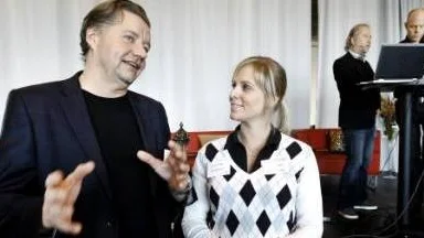 Turistakademin har seminarium.Charlotte Säfström och Caj Nyman.