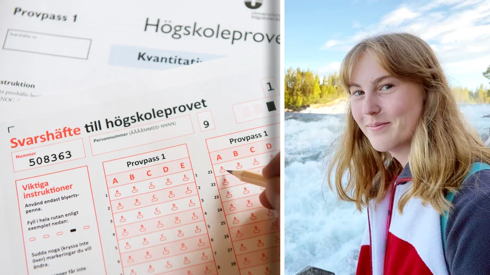 Alva Vidmark, 20, fick bäst resultat på högskoleprovet i Skellefteå.