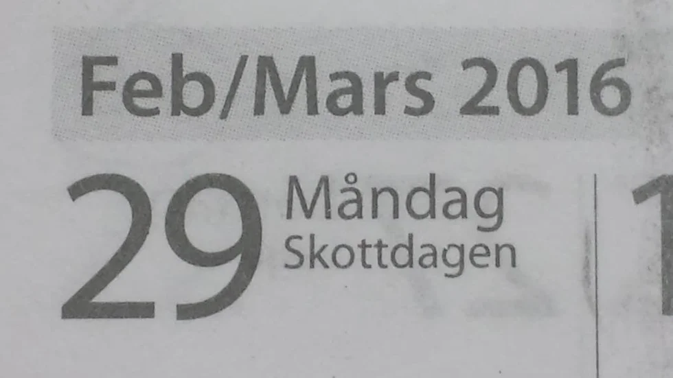 Den 29 februari finns i almanackan bara vart fjärde år.