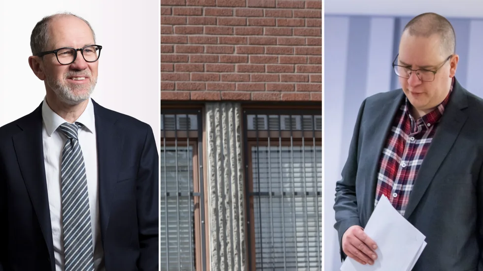 Advokat Håkan Kjellgren (till vänster) företräder den häktade 50-åringen, åklagare Jonas Fjellström leder förundersökningen.