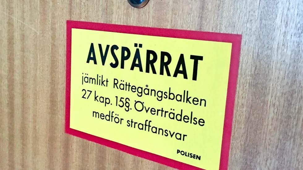 Efter den blodiga knivattacken var lägenheten i Skelleftehamn avspärrad en tid.