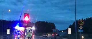 Brand i lastbil på Järnvägsleden