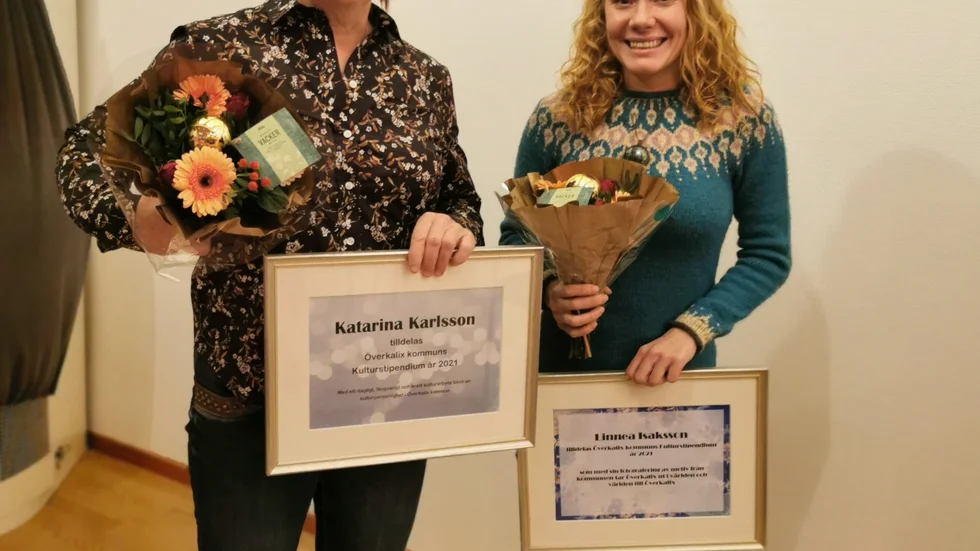 Överkalix kommuns kulturstipendium 2021 går till Linnéa Isaksson och Katarina Karlsson.