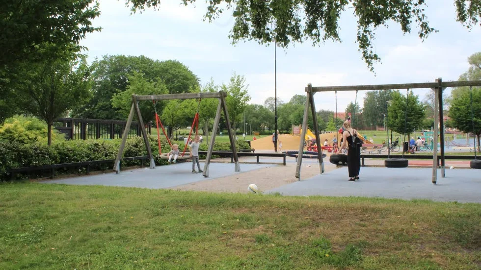Vasaparken i Norrköping, där det misstänkta brottet med urinering skedde.