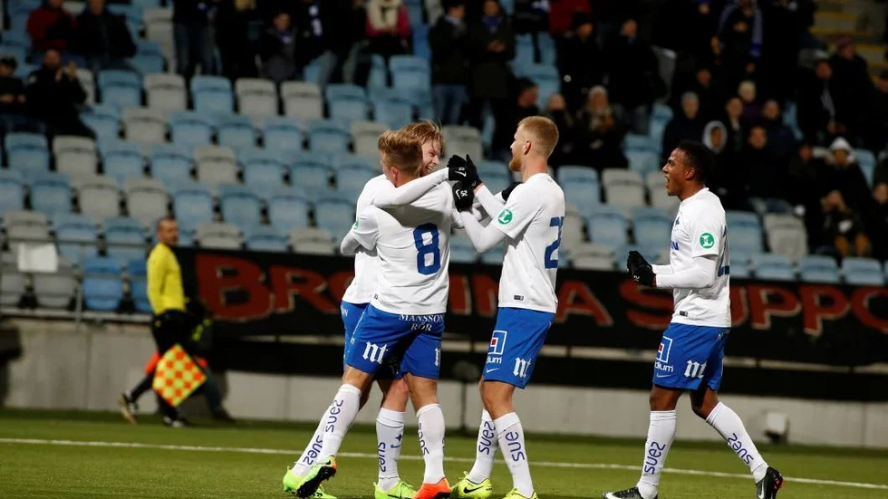 Mål! Jón Gudi Fjóluson satte 1-0.