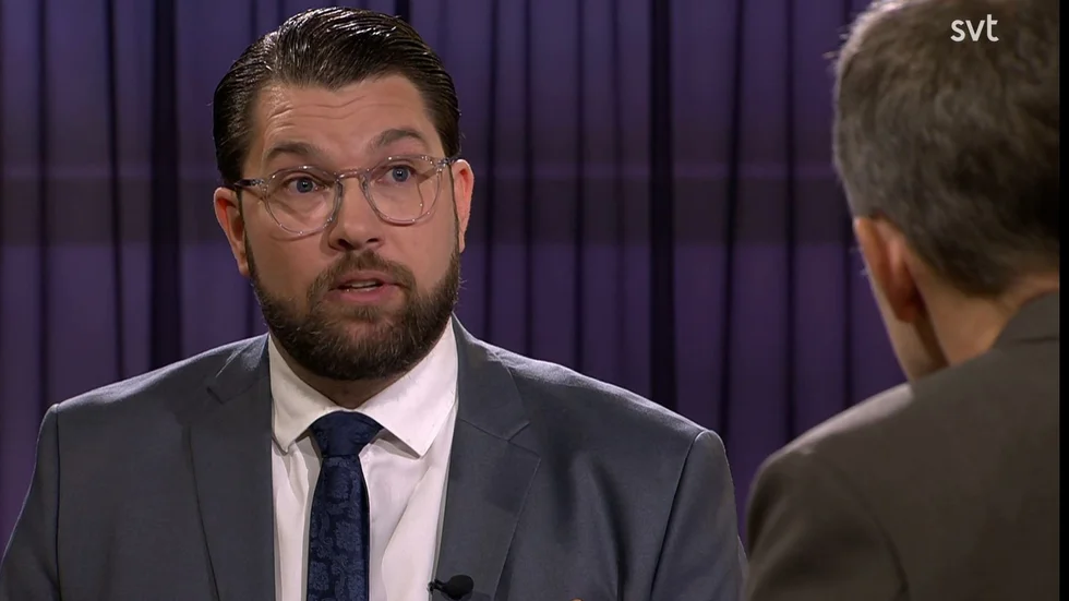 Jimmie Åkesson fick många frågor om Putin när han gästade 30 minuter på onsdagskvällen.