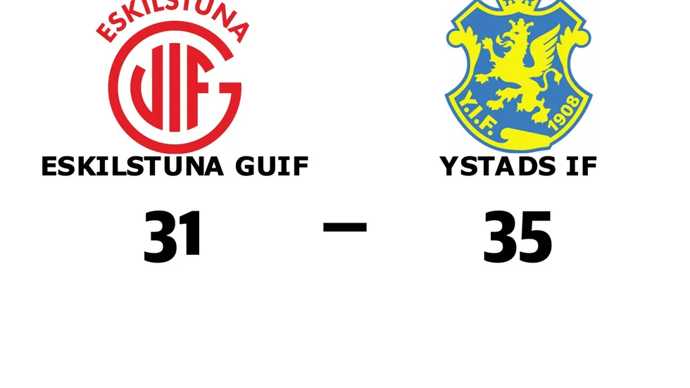 Eskilstuna Guif förlorade mot Ystads IF HF