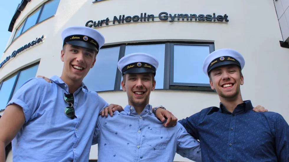Triss i studenter hos familjen Lundh, när sönerna Anton, Oskar och Simon nu lämnar CNG efter tre års studier på teknikprogrammet.