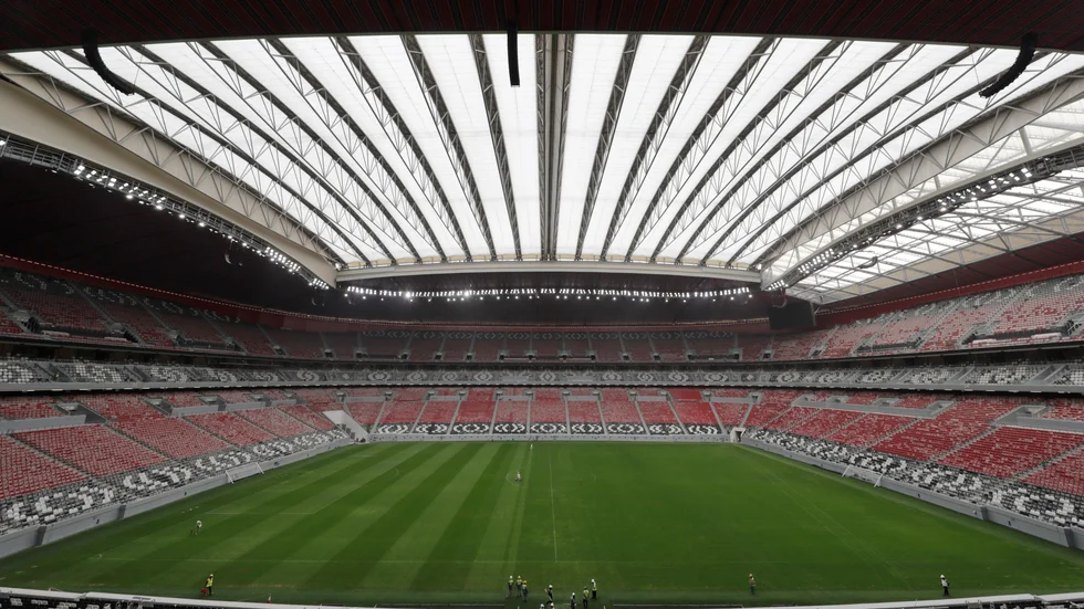 Al Bayt-stadion, där hemmanationen Qatar ska spela sin öppningsmatch i VM nästa år. Arkivbild.