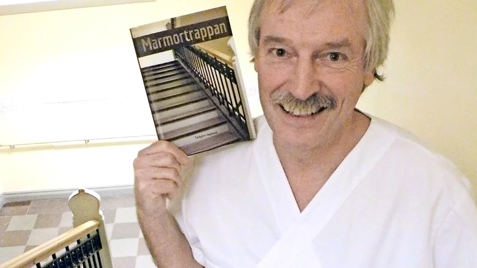 Lasarettstrappan. Där Torbjörn Hedlunds debutbok börjar och där han sprang som åttaåring.
